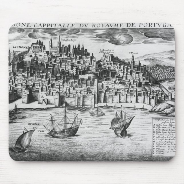 Alfombrilla De Ratón Vista de Lisboa (Frente)