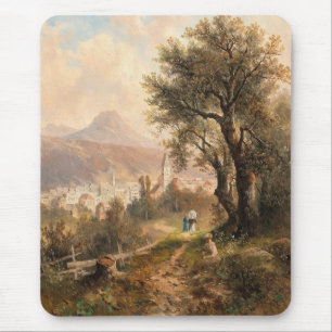 Alfombrilla De Ratón Vista de Mala Aussee - Emil Barbarini