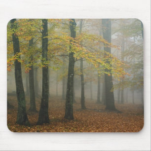 Alfombrilla De Ratón Vista de otoño de bosque brumoso, Abuelo 3
