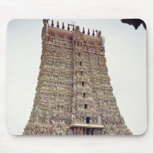 Alfombrilla De Ratón Vista del exterior tallado del gopuram del sur