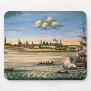 Alfombrilla De Ratón Vista del fuerte George, con la ciudad de Nueva