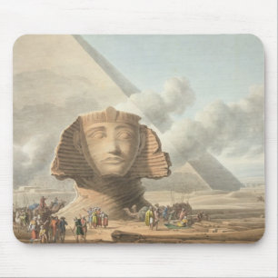 Alfombrilla De Ratón Vista del jefe de la esfinge y de la pirámide de
