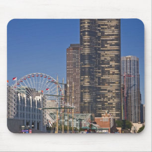 Alfombrilla De Ratón Vista del muelle naval de Chicago