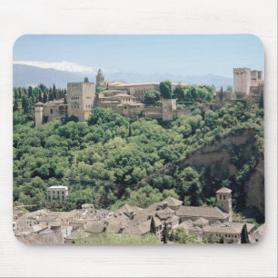 Alfombrilla De Ratón Vista del palacio de Alhambra