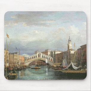 Alfombrilla De Ratón Vista del puente de Rialto en Venecia