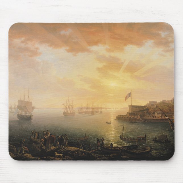 Alfombrilla De Ratón Vista del puerto de Brest, 1796 (Frente)