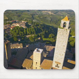 Alfombrilla De Ratón Vista desde la torre, San Gimignano, Siena, Toscan
