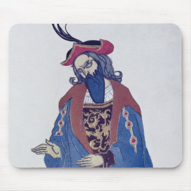 Alfombrilla De Ratón Vista el diseño para la Azul-Barba, del Beaut el (Frente)