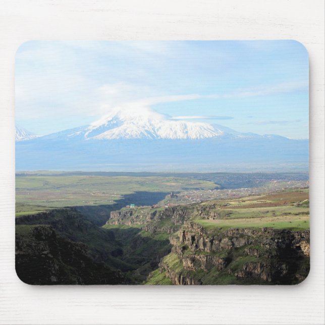 Alfombrilla De Ratón Vista en la montaña Ararat desde el lado armenio (Frente)