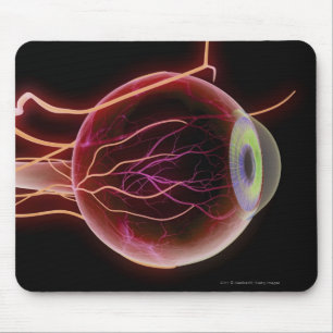 Alfombrilla De Ratón Vista lateral de los vasos sanguíneos del ojo