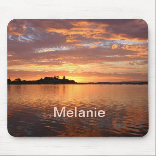 Alfombrilla De Ratón Vista personalizada del lago Sunset