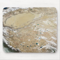 Vista por satélite de la meseta tibetana