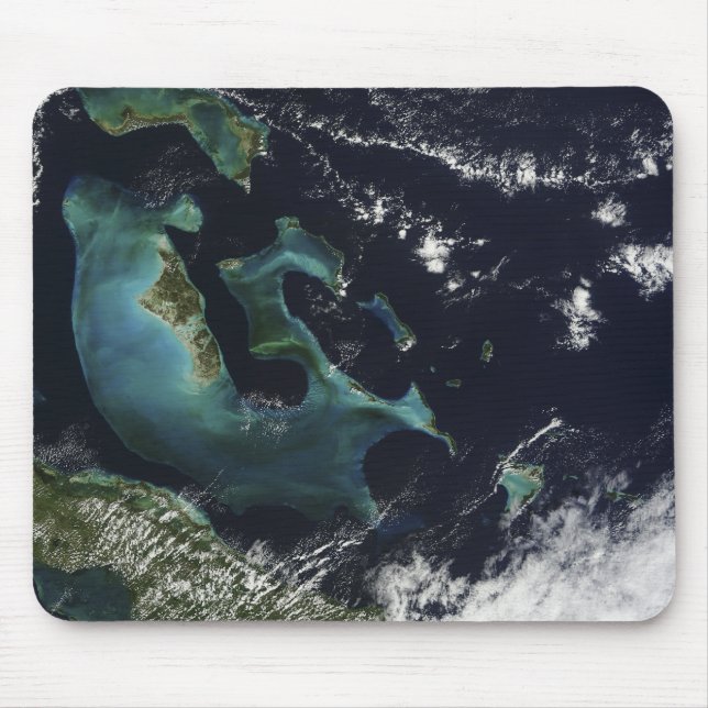 Alfombrilla De Ratón Vista por satélite de las Islas Bahama (Frente)