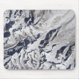 Alfombrilla De Ratón Vista satelital de un glaciar del Himalaya