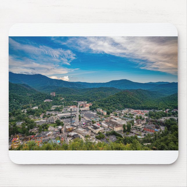 Alfombrilla De Ratón Vistas A Las Montañas Ahumadas De Gatlinburg Tenne (Frente)