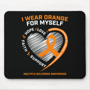 Alfombrilla De Ratón Viste Naranja Yo Mismo Conciencia De Esclerosis Mú