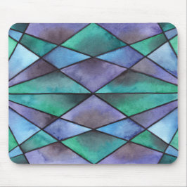 Alfombrilla De Ratón Vitral del verde azul