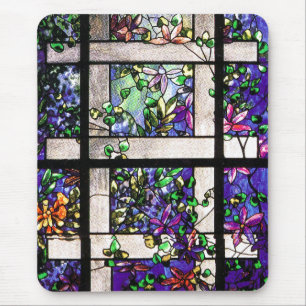 Alfombrilla De Ratón Vitral Mousepad floral