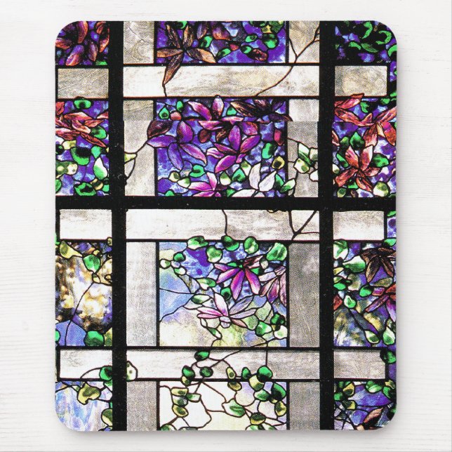 Alfombrilla De Ratón Vitral Mousepad floral (Frente)