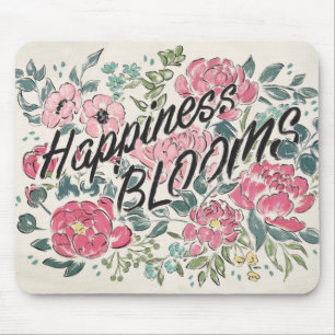 Alfombrilla De Ratón Viva en floraciones de la felicidad de la