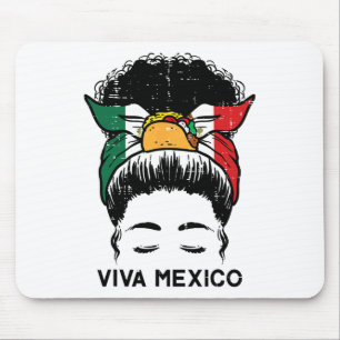 Alfombrilla De Ratón Viva México Mujeres negras Cinco De Mayo Inde Mexi