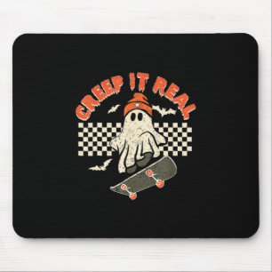 Alfombrilla De Ratón Vive la emoción del skateboarding Retro Halloween