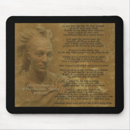 Alfombrilla De Ratón "Vive tu vida" Jefe Tecumseh mousepad