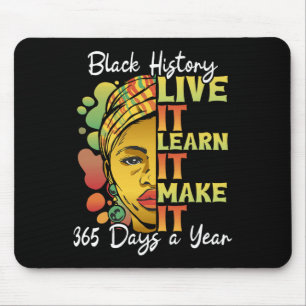 Alfombrilla De Ratón Vívelo Apréndelo Hazlo Mes de la Historia Negra Af