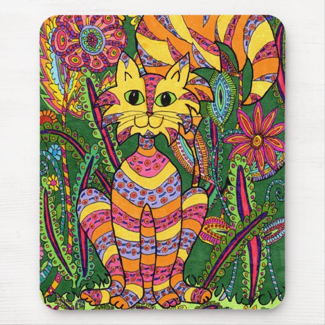 Alfombrilla De Ratón Vivid Garden Cat 2 (Frente)