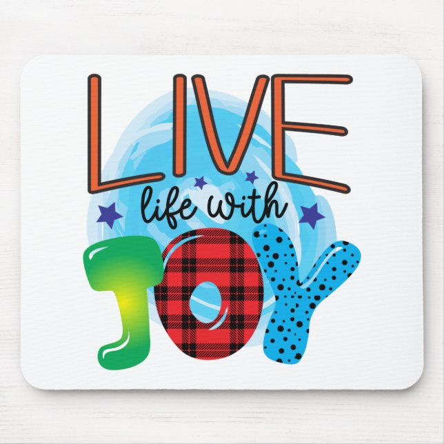 Alfombrilla De Ratón Vivir la vida con alegría (Frente)