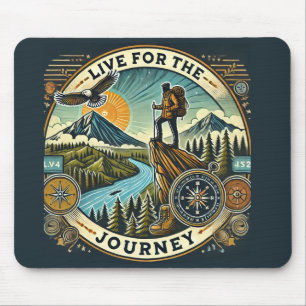 Alfombrilla De Ratón "Vivir por el viaje" Mousepad