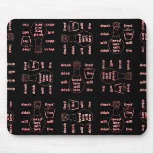 Alfombrilla De Ratón Viviré, amaré y beberé