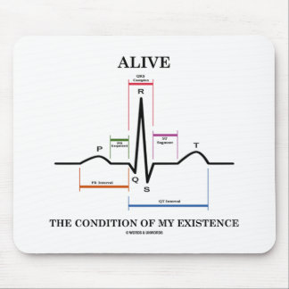 Alfombrilla De Ratón Vivo La Condición De Mi Existencia (ECG/EKG)