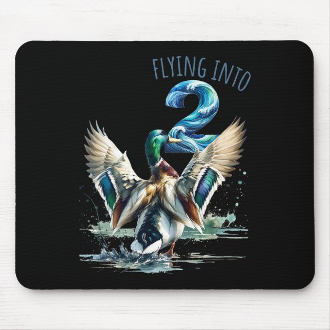 Alfombrilla De Ratón Volando a 2 Patos Cazando 2 Fiesta de cumpleaños 2 (Frente)