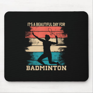 Alfombrilla De Ratón Volante de bádminton Raqueta Jugador de bádminton 