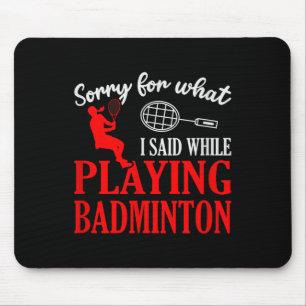 Alfombrilla De Ratón Volante de bádminton Raqueta Jugador de bádminton 