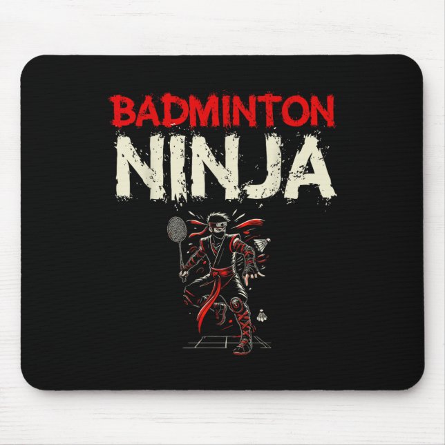 Alfombrilla De Ratón Volante de Ninja de Bádminton  (Frente)