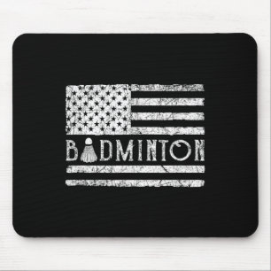 Alfombrilla De Ratón Volantes divertidos patriotas de bádminton america