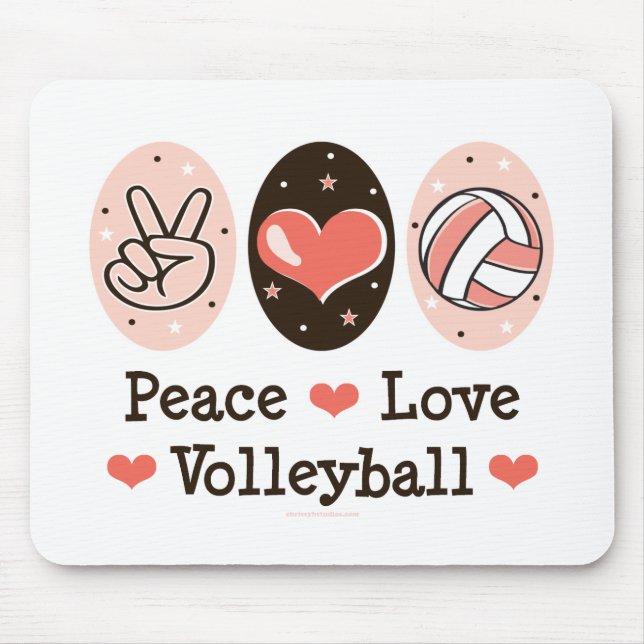 Alfombrilla De Ratón Voleibol Mousepad del amor de la paz (Frente)