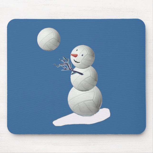 Alfombrilla De Ratón Voleibol Snowman (Frente)
