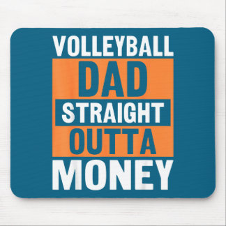 Alfombrilla De Ratón Volleyball Dad Straight Outta Money Funny Srts Par