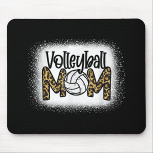 Alfombrilla De Ratón Volleyball Mom Women Leopard Cute Bleached Fun Mot