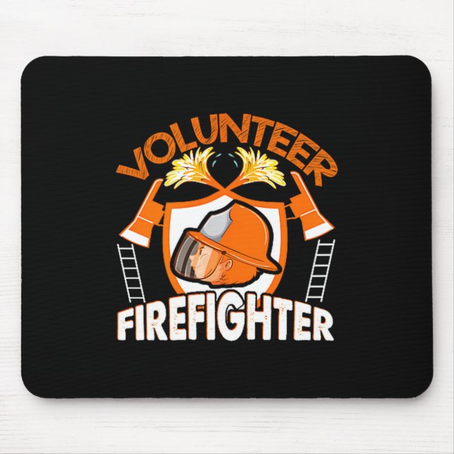 Alfombrilla De Ratón Volunteer Firefighter Fireman Gift Proud Firefight (Frente)
