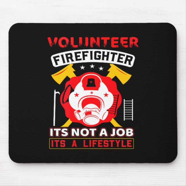 Alfombrilla De Ratón Volunteer Firefighter Fireman Gift Proud Firefight (Frente)