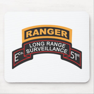 Alfombrilla De Ratón Voluta de la infantería LRS de E Co 51.o, etiqueta