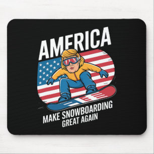 Alfombrilla De Ratón Volver a hacer grande el Snowboard Donald Trump -