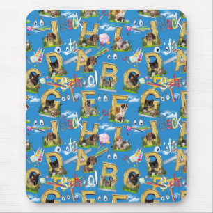 Alfombrilla De Ratón Volver a la escuela Diseño de repetición ABC