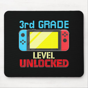 Alfombrilla De Ratón Volver a la escuela Video Gamer 3er grado Desbloqu