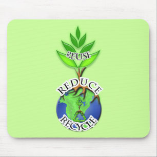 Alfombrilla De Ratón Volver a usar ReDuce ReCycle