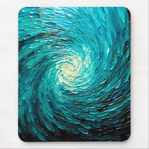 Alfombrilla De Ratón Vórtice abstracto de océano turquesa